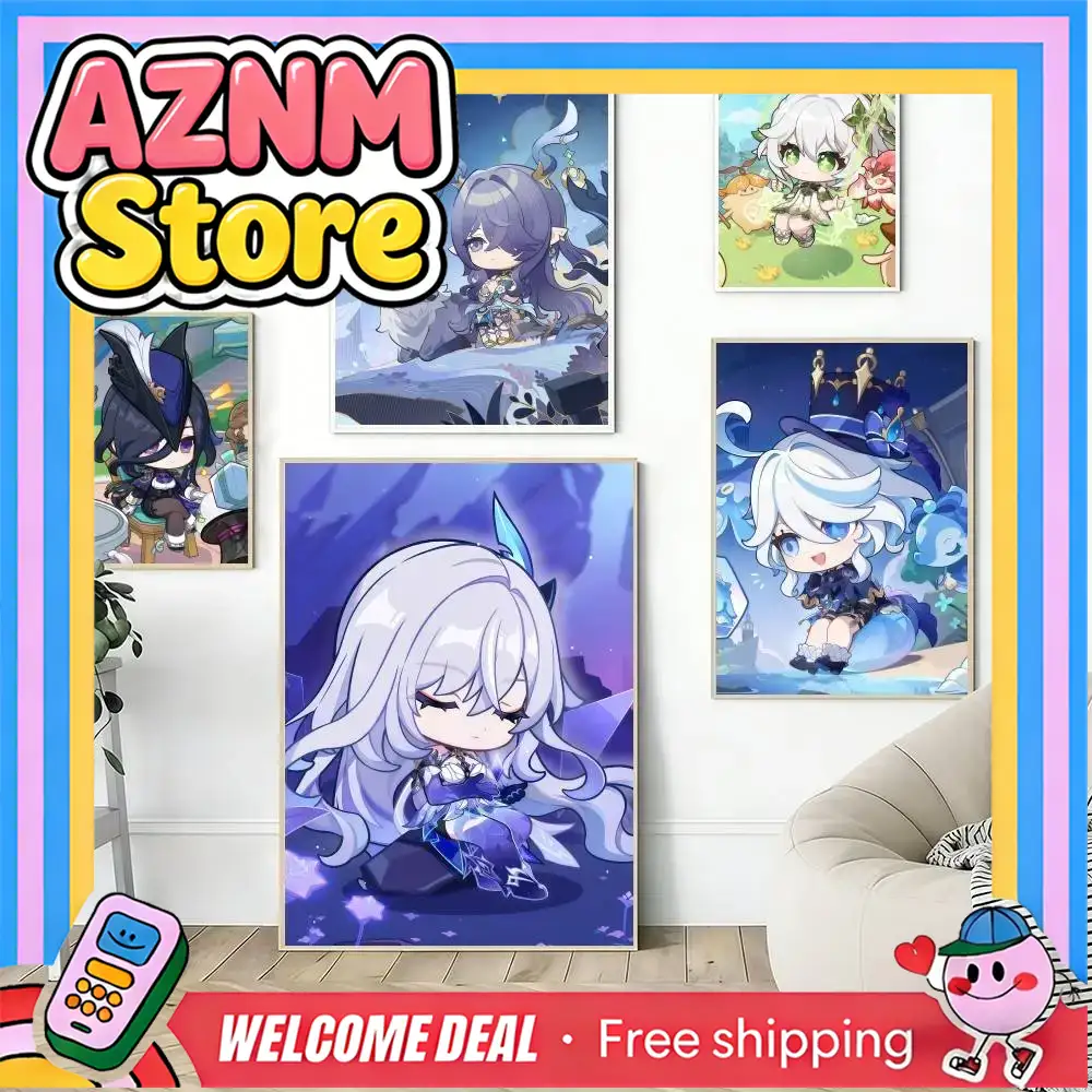 Home Decor Game - Game Yuanshen Impact girl Poster HD