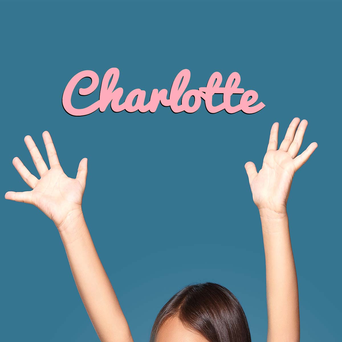 Home Decor White - 1pc Diy CHARLOTTE white Customized Text