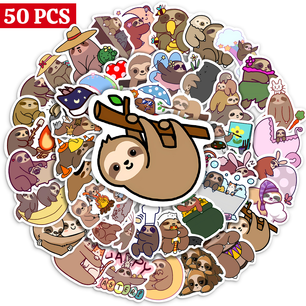 Home Decor On Sale - 10/25/50PCS Cute Sloth Animal Cartoon Stickers