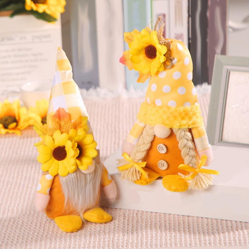 Home Decor Catalog - New Sunflower Farmhouse Gnome Plush Decor:Cute