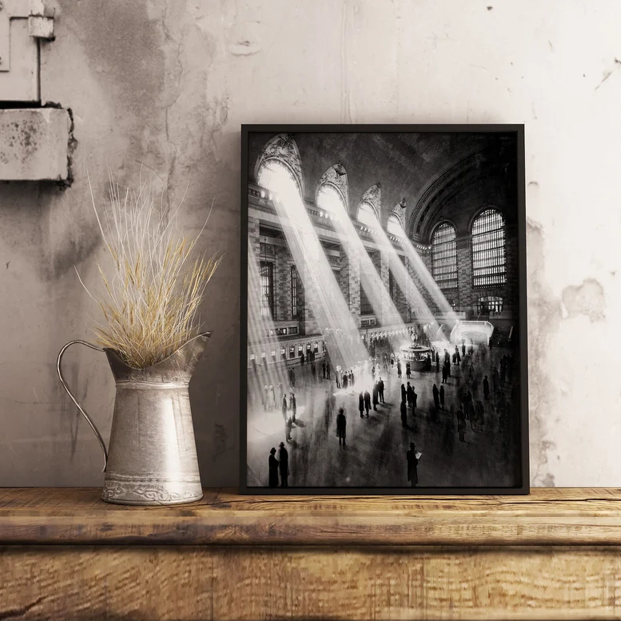 Vintage Industrial Black And W - Home Decor White reseña y precio