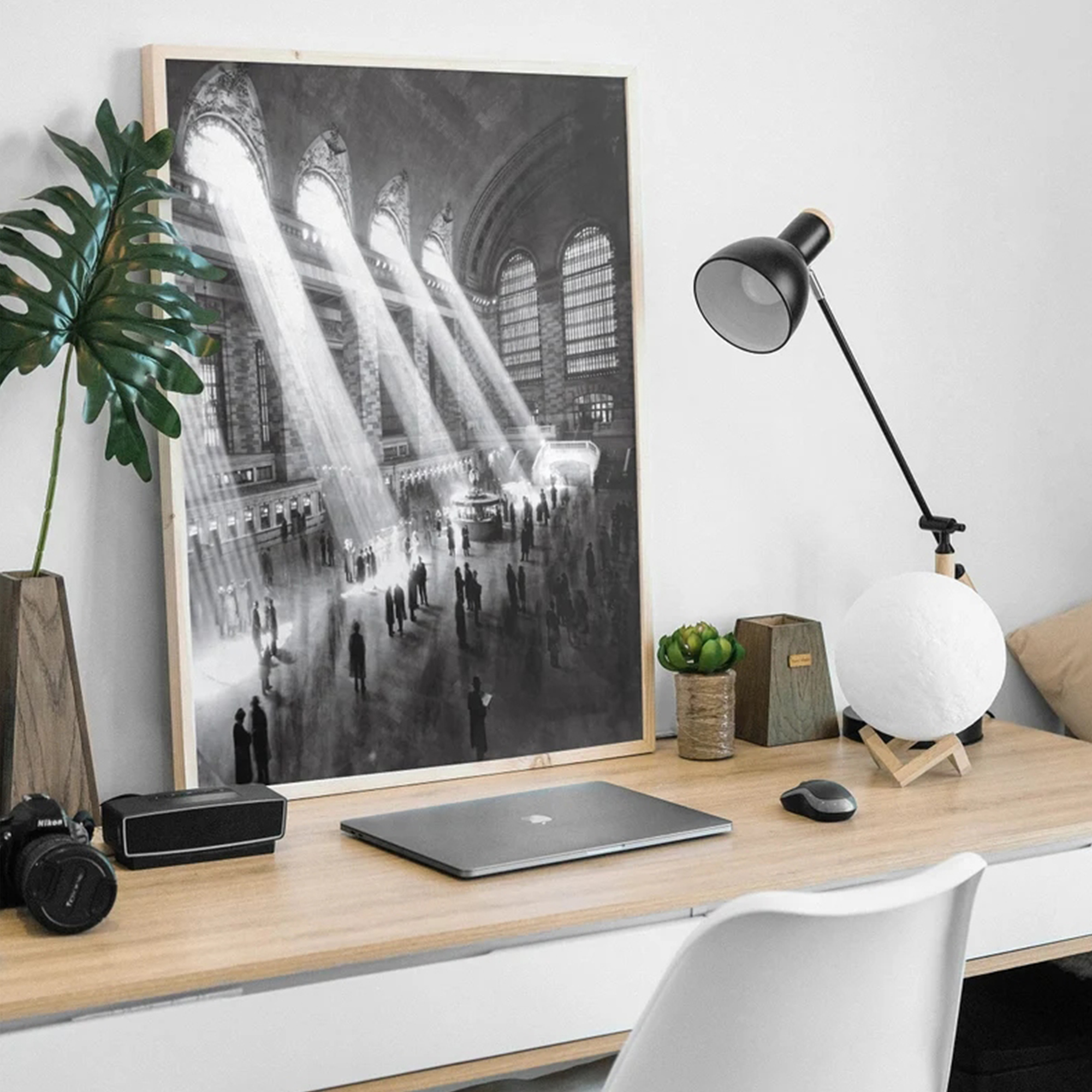 Vintage Industrial Black And W - Home Decor White reseña y precio