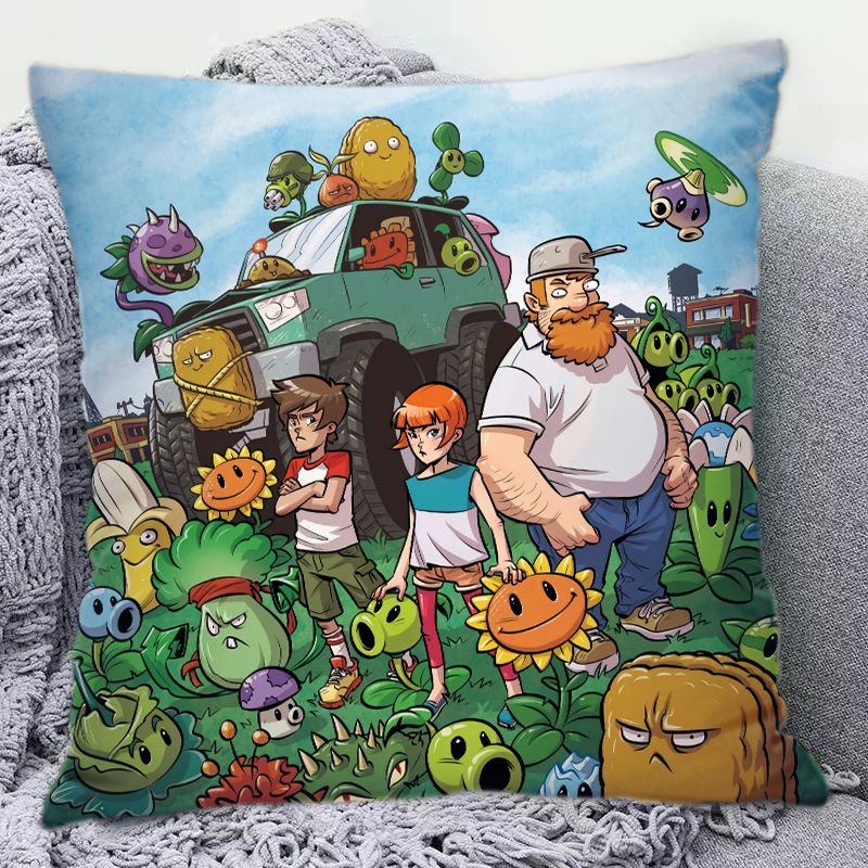 Plants Vs. Zombies Cute Cartoo - Home Decor Sofa reseña y precio