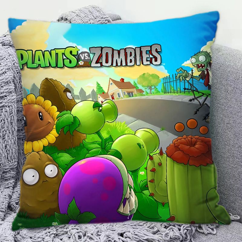 Plants Vs. Zombies Cute Cartoo - Home Decor Sofa reseña y precio
