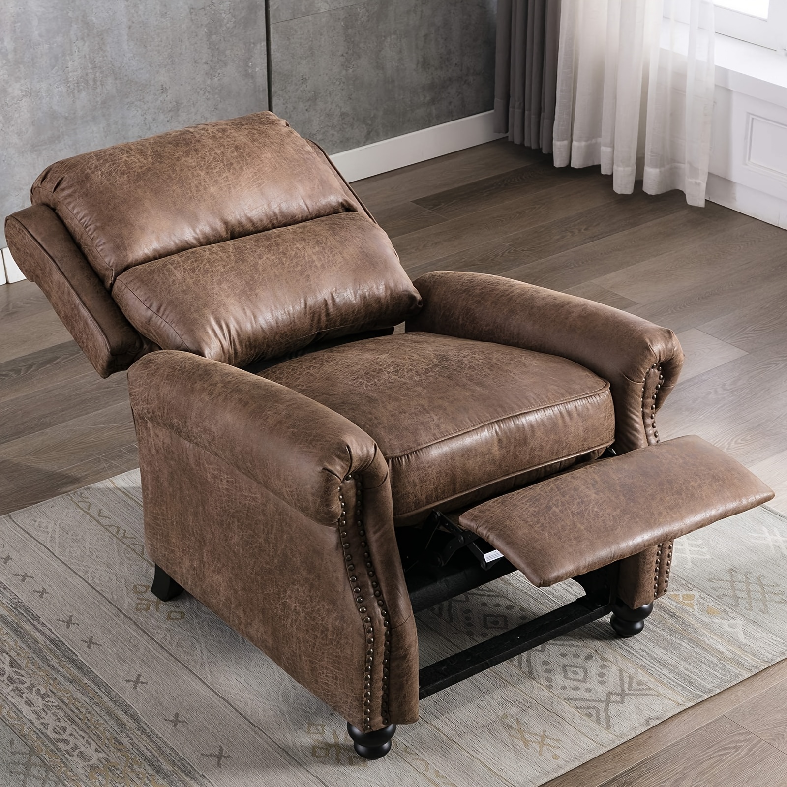 Pushback Recliner Chair Faux L - Home Decor Sofa reseña y precio