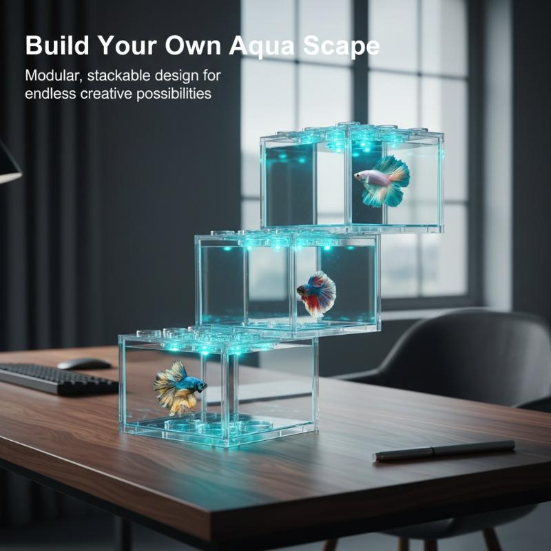 Stackable Mini Fish Tank Acryl - Home Decor Habitat reseña y precio
