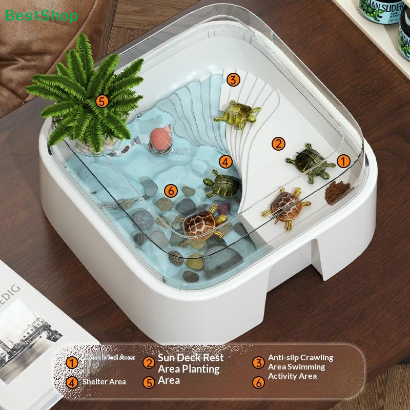 ♩Transparent Turtle Tank Home  - Home Decor Habitat reseña y precio