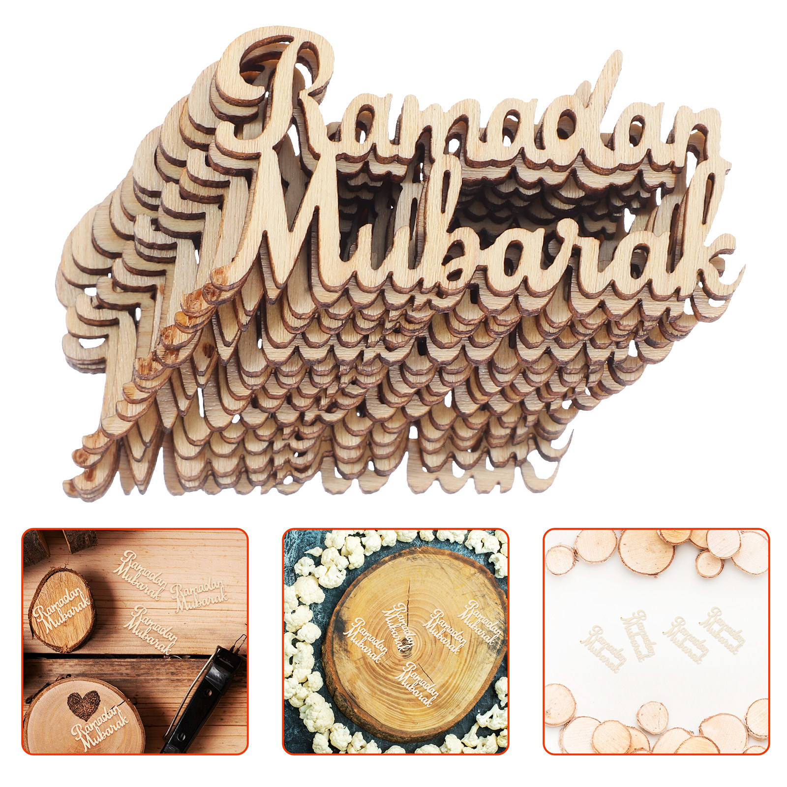 15Pcs Ramadan Mubarak Wooden D - Home Decor Ramadan reseña y precio