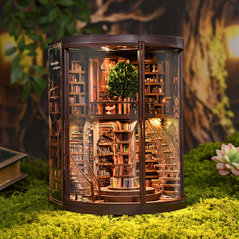 NEW DIY Wooden Book Nook Figur - Home Decor Catalog reseña y precio