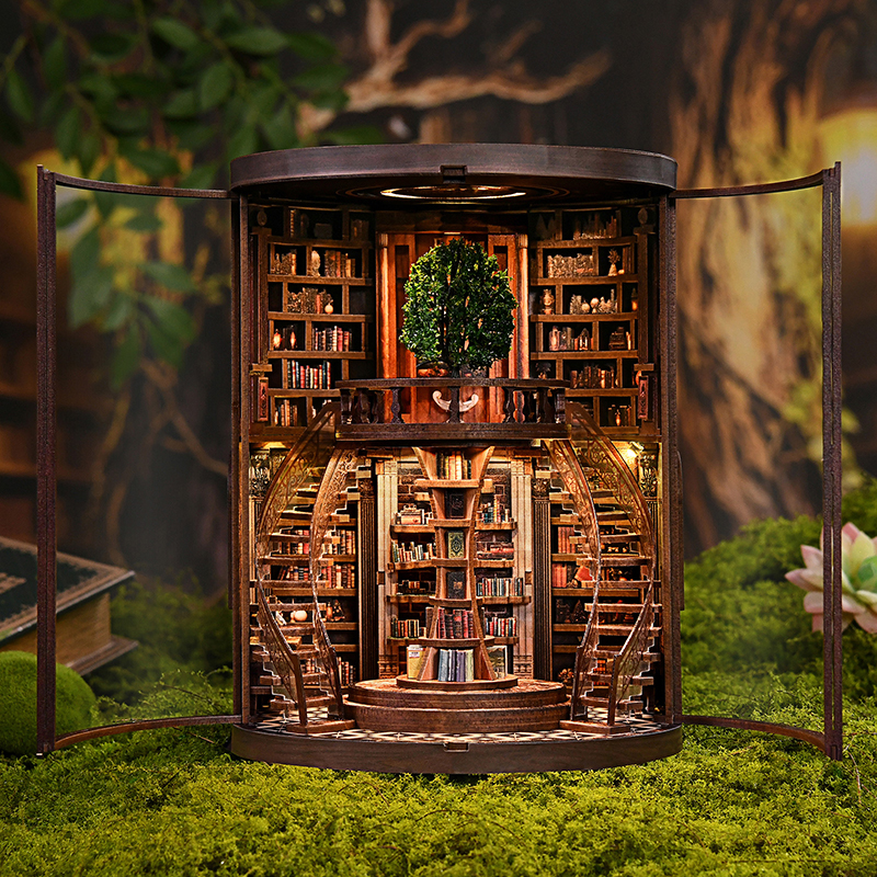 NEW DIY Wooden Book Nook Figur - Home Decor Catalog reseña y precio