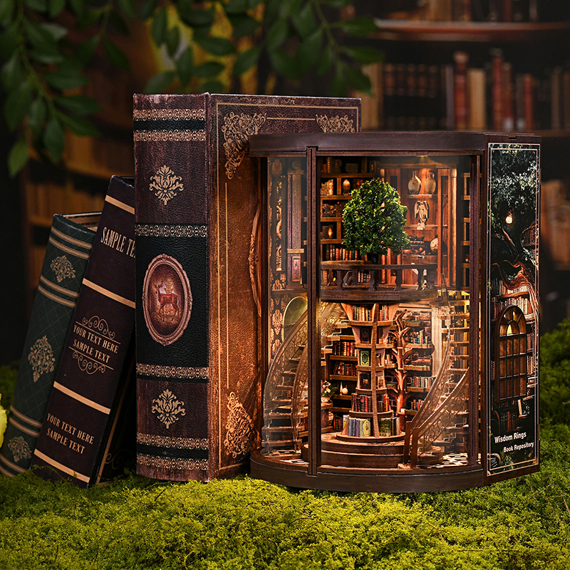 NEW DIY Wooden Book Nook Figur - Home Decor Catalog reseña y precio