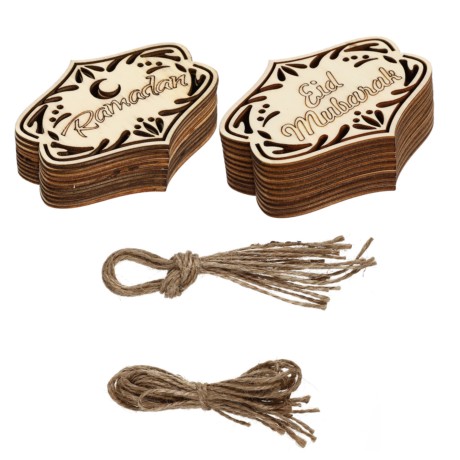 20Pcs Wooden Eid Ornament Hang - Home Decor Ramadan reseña y precio