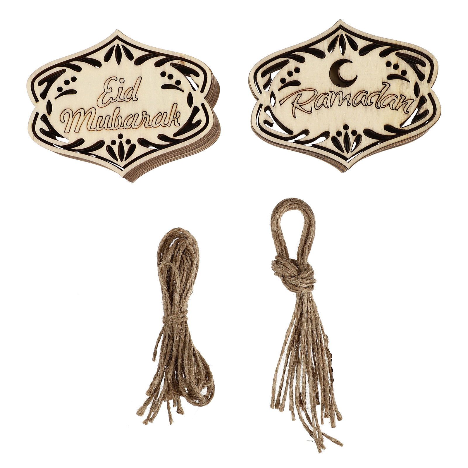 20Pcs Wooden Eid Ornament Hang - Home Decor Ramadan reseña y precio