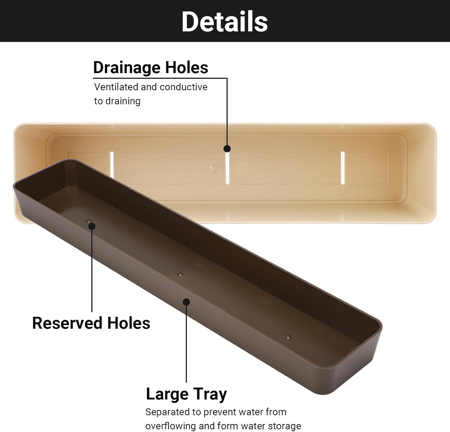 Window Box Herb Planters, 3 Pa - Succulent Planter Pot reseña y precio