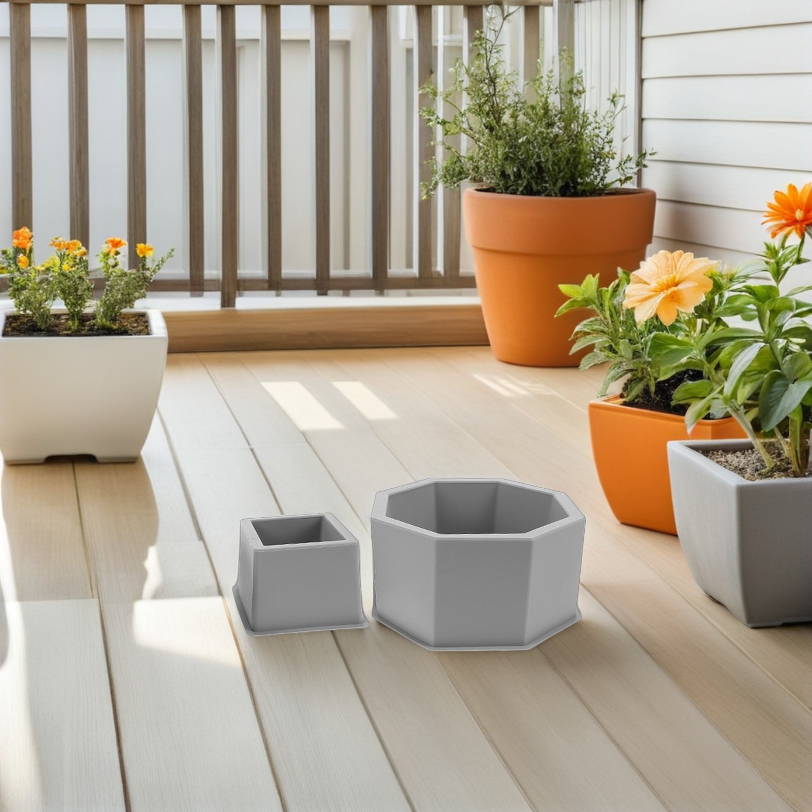 2Pcs Silicone Cement Plant Pot - Succulent Planter Pot reseña y precio