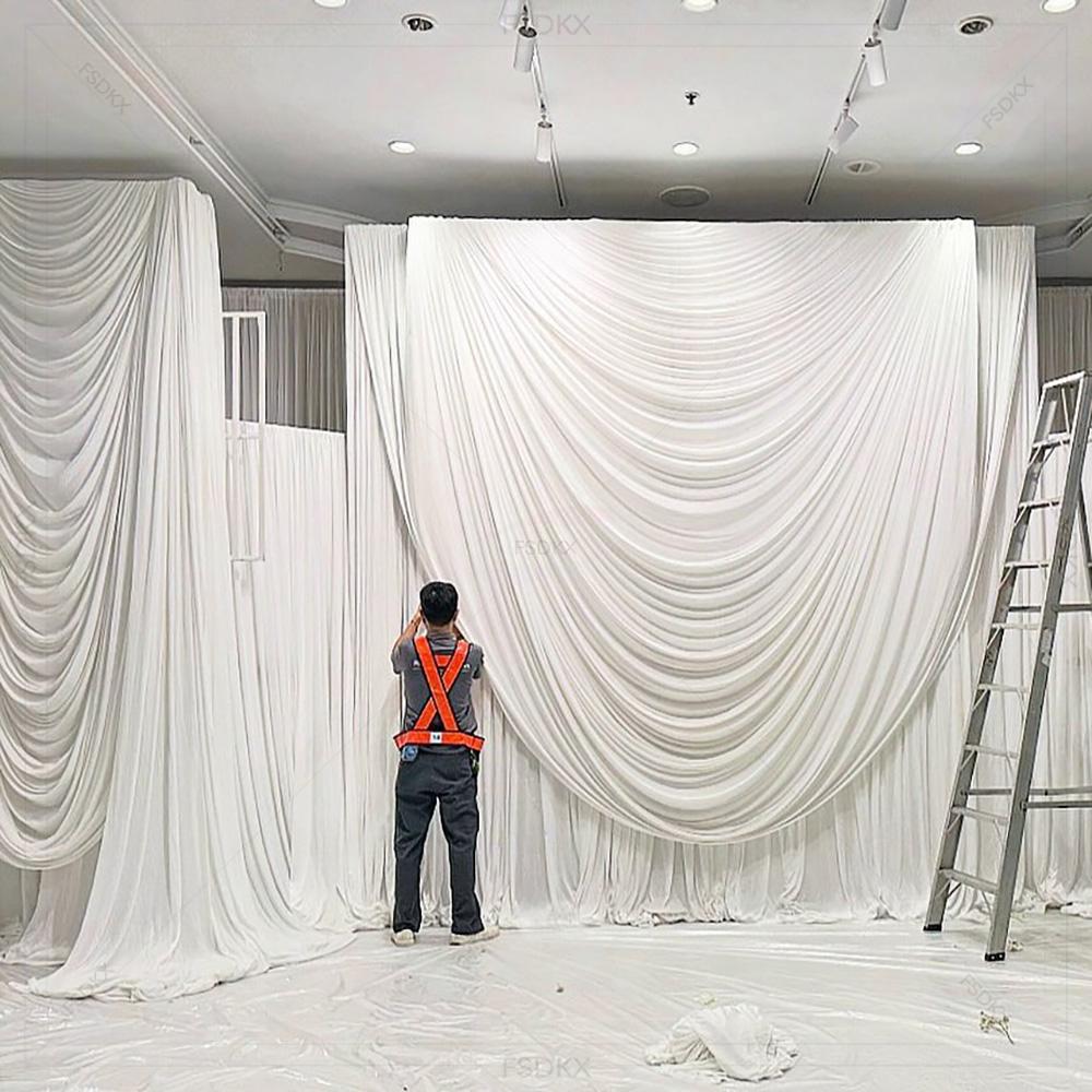 FSDKX Cheap White Ice Silk Clo - Home Decor Curtains reseña y precio