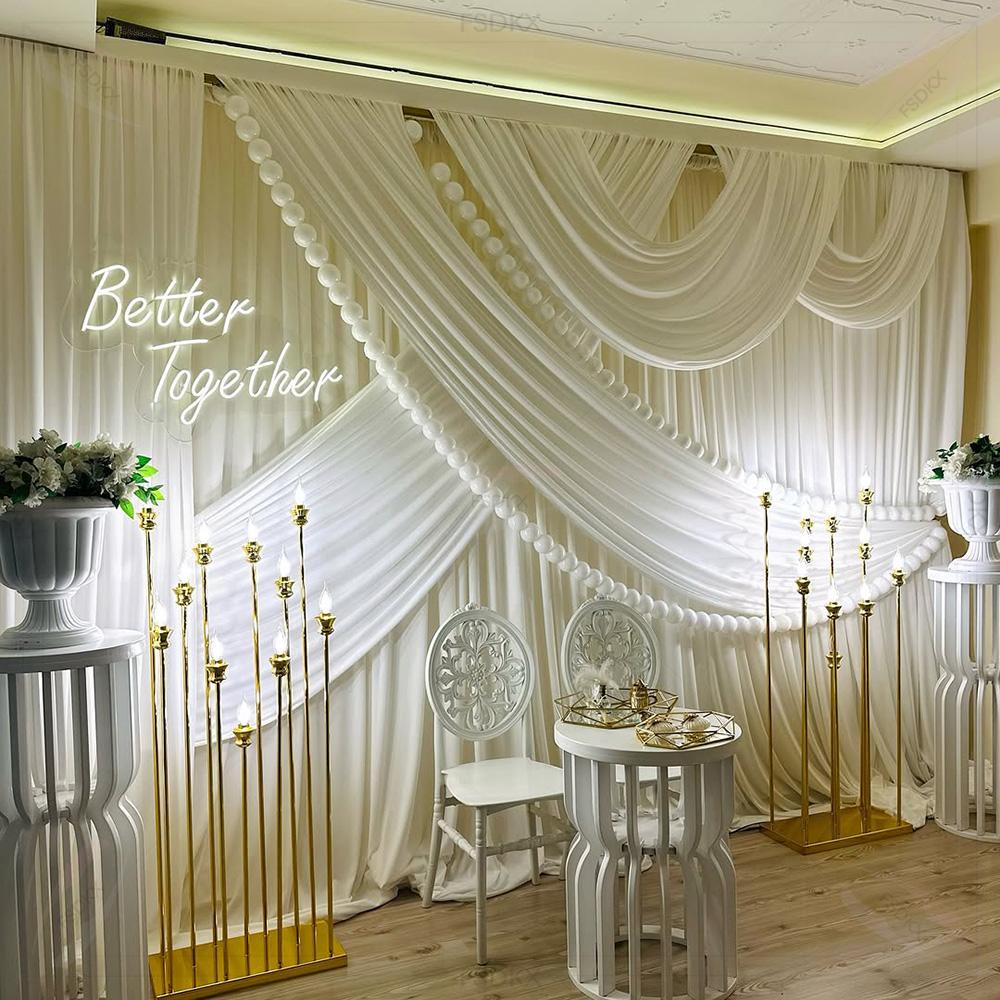 FSDKX Cheap White Ice Silk Clo - Home Decor Curtains reseña y precio
