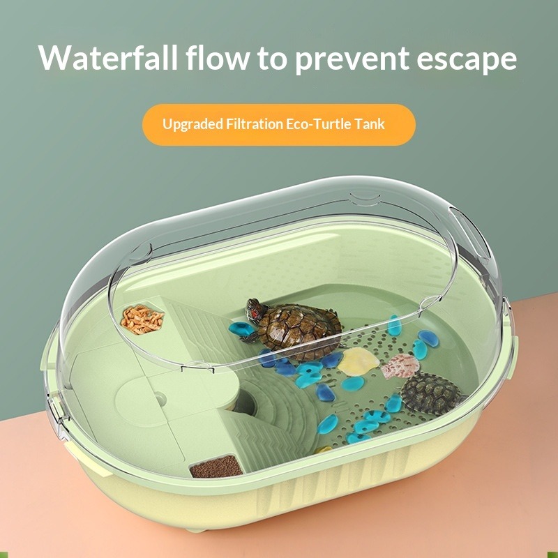 Turtle Aquarium Tank Fish Pet  - Home Decor Habitat reseña y precio