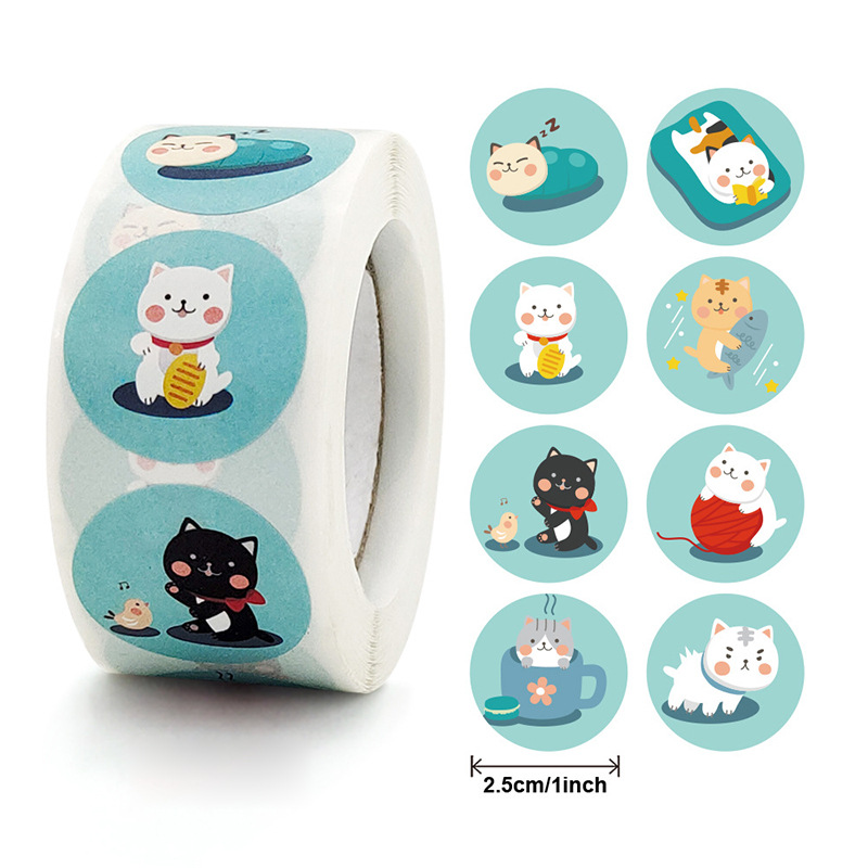 100-500pcs Lovely Cat stickers - Home Decor On Sale reseña y precio