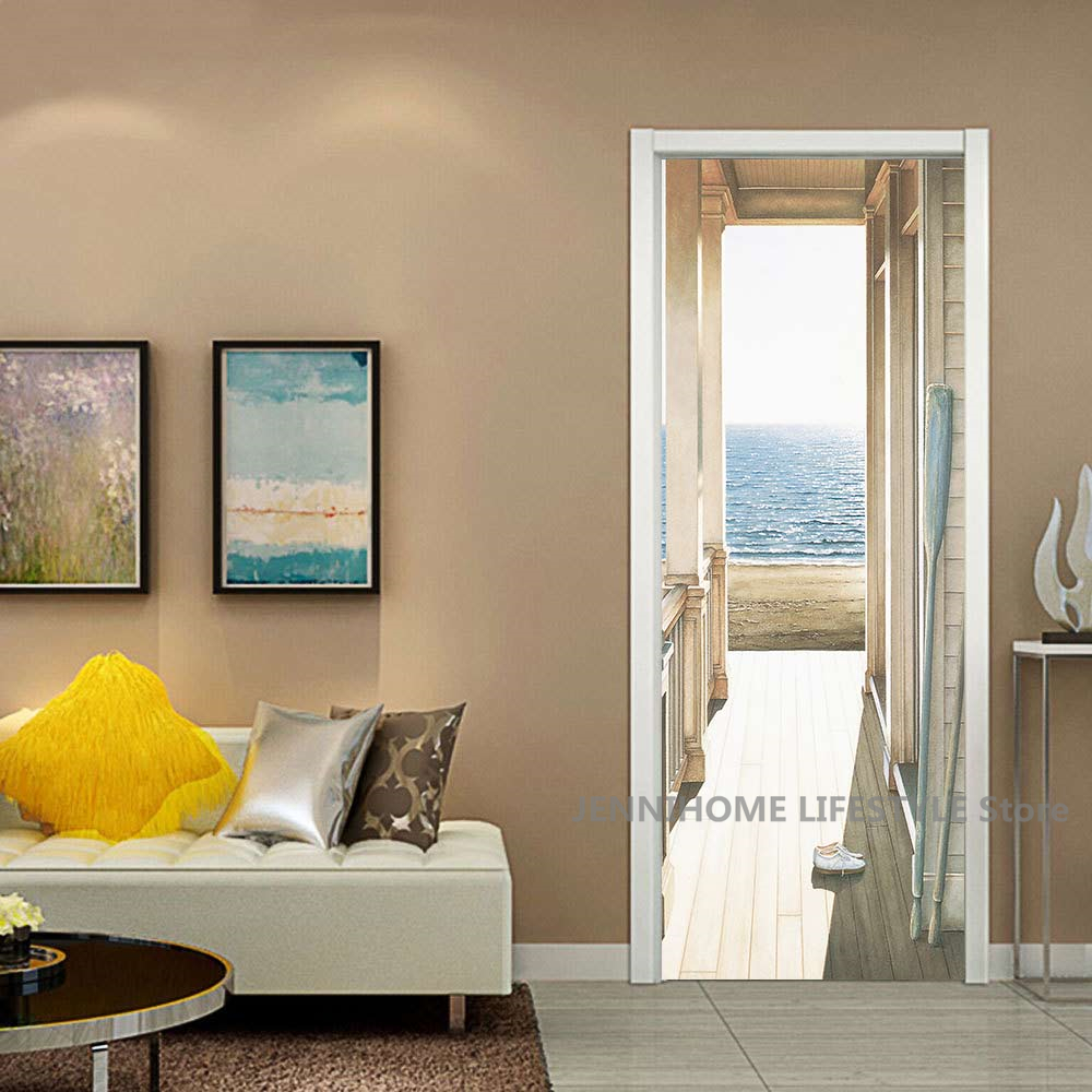 3D Landscape Door Stickers Rem - Home Decor On Sale reseña y precio