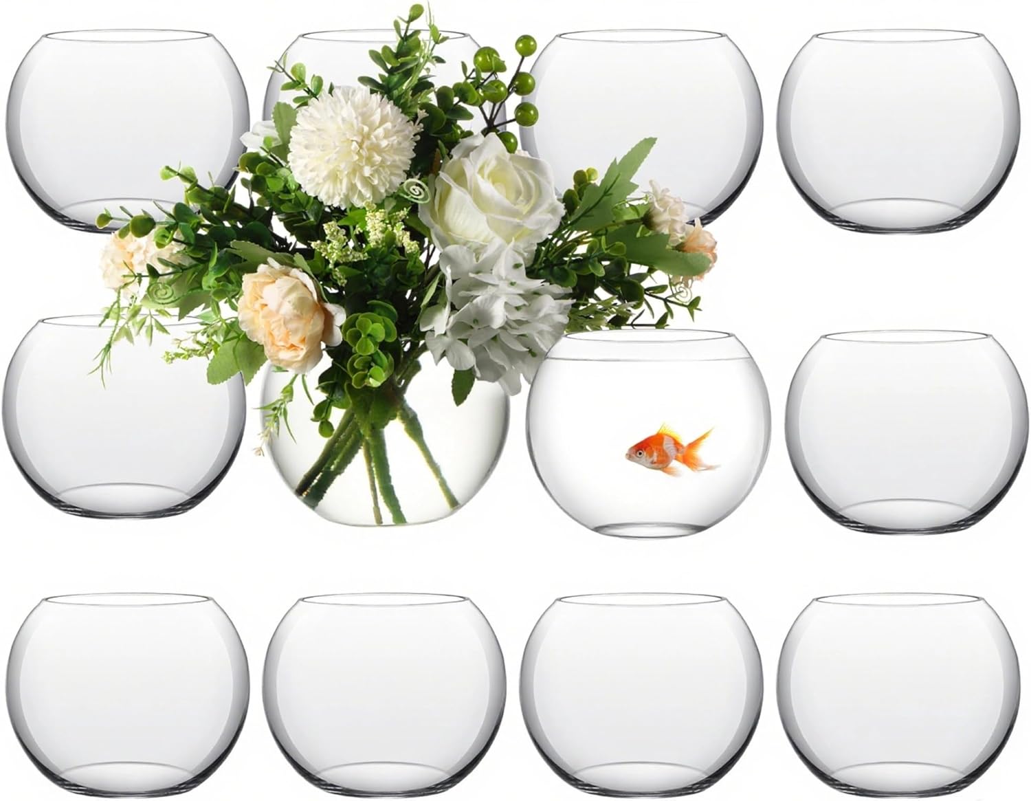 Set of 12 Clear Glass Bubble B - Home Decor Habitat reseña y precio