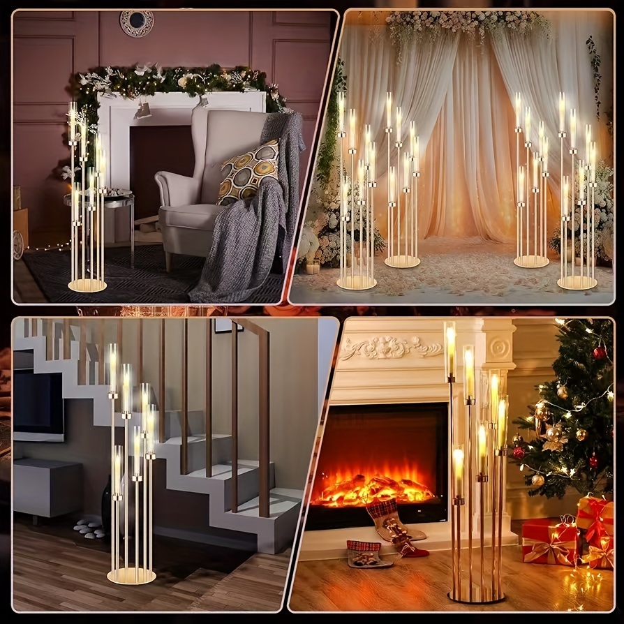 2 Sets Floor Candelabra 6 Arms - Home Decor Ramadan reseña y precio