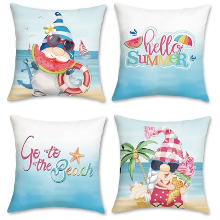 Beach Coastal Throw Pillow Cov - Home Decor Sofa reseña y precio
