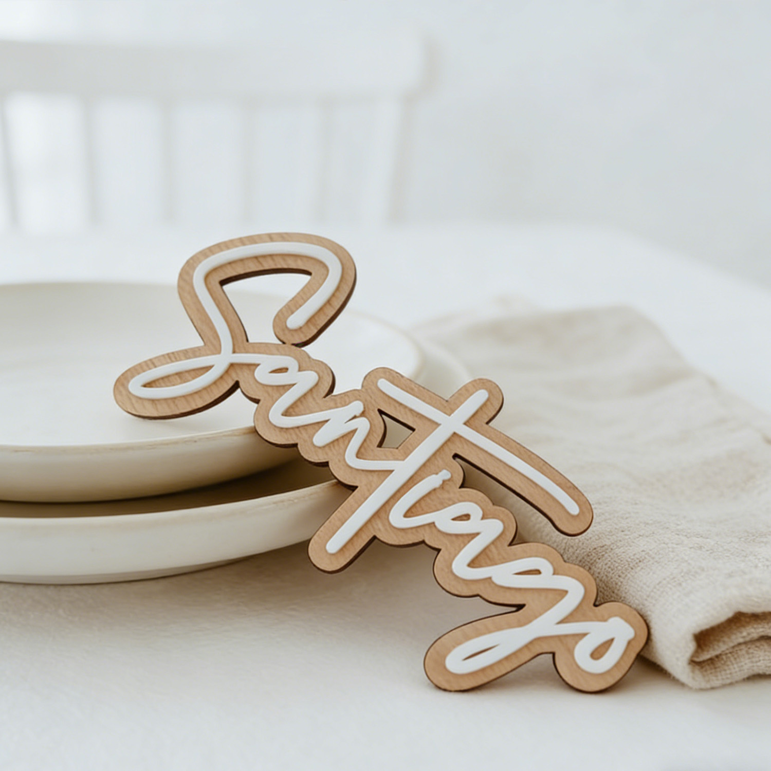 1Pc Custom Name Cute White Woo - Home Decor White reseña y precio