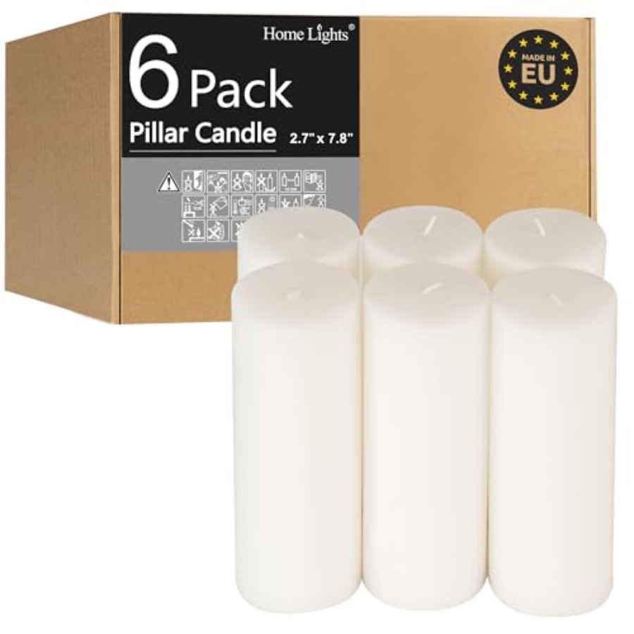 HomeLights Pillar Candles - 2. - Home Decor White reseña y precio