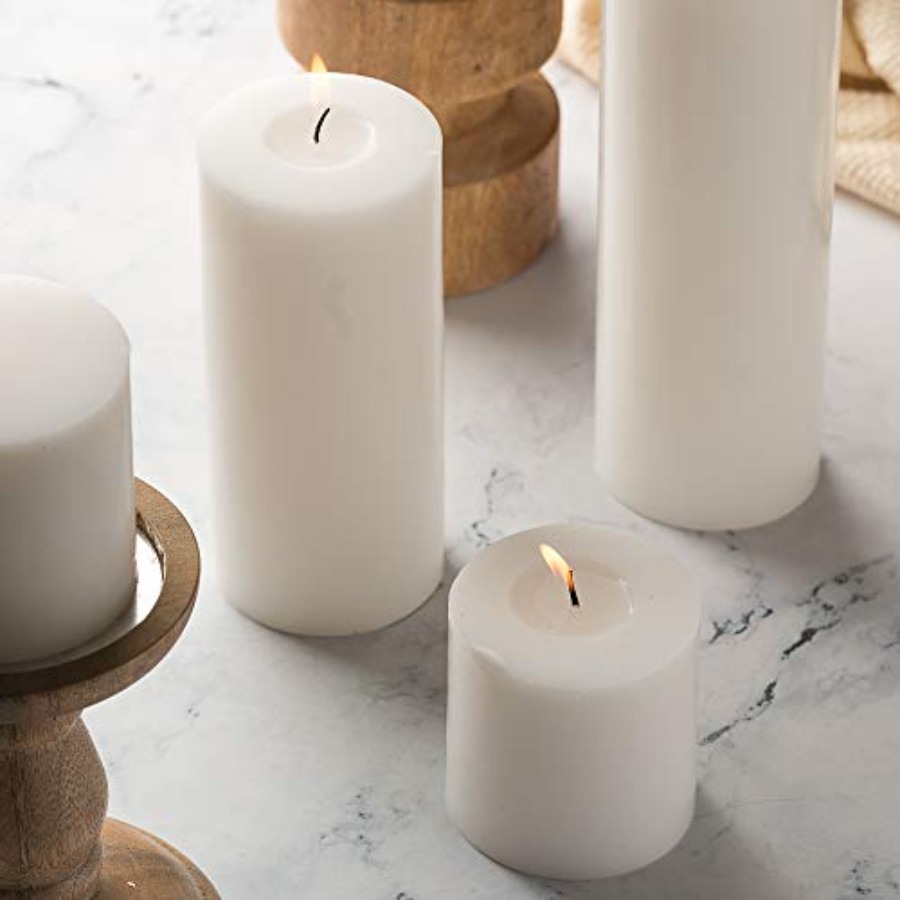 HomeLights Pillar Candles - 2. - Home Decor White reseña y precio