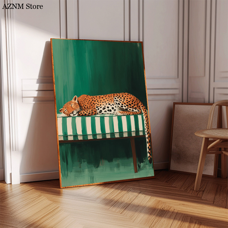 Trendy Cheetah Art Print Poste - Home Decor Sofa reseña y precio