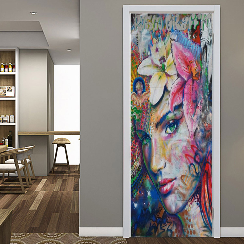 3D PVC door stickers Self-adhe - Home Decor On Sale reseña y precio