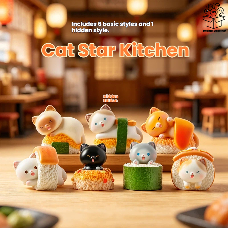 Kawaii Action Figure Sushi Cat - Home Decor Online reseña y precio