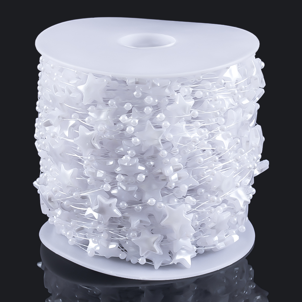 10Meters White Color Star Bead - Home Decor White reseña y precio
