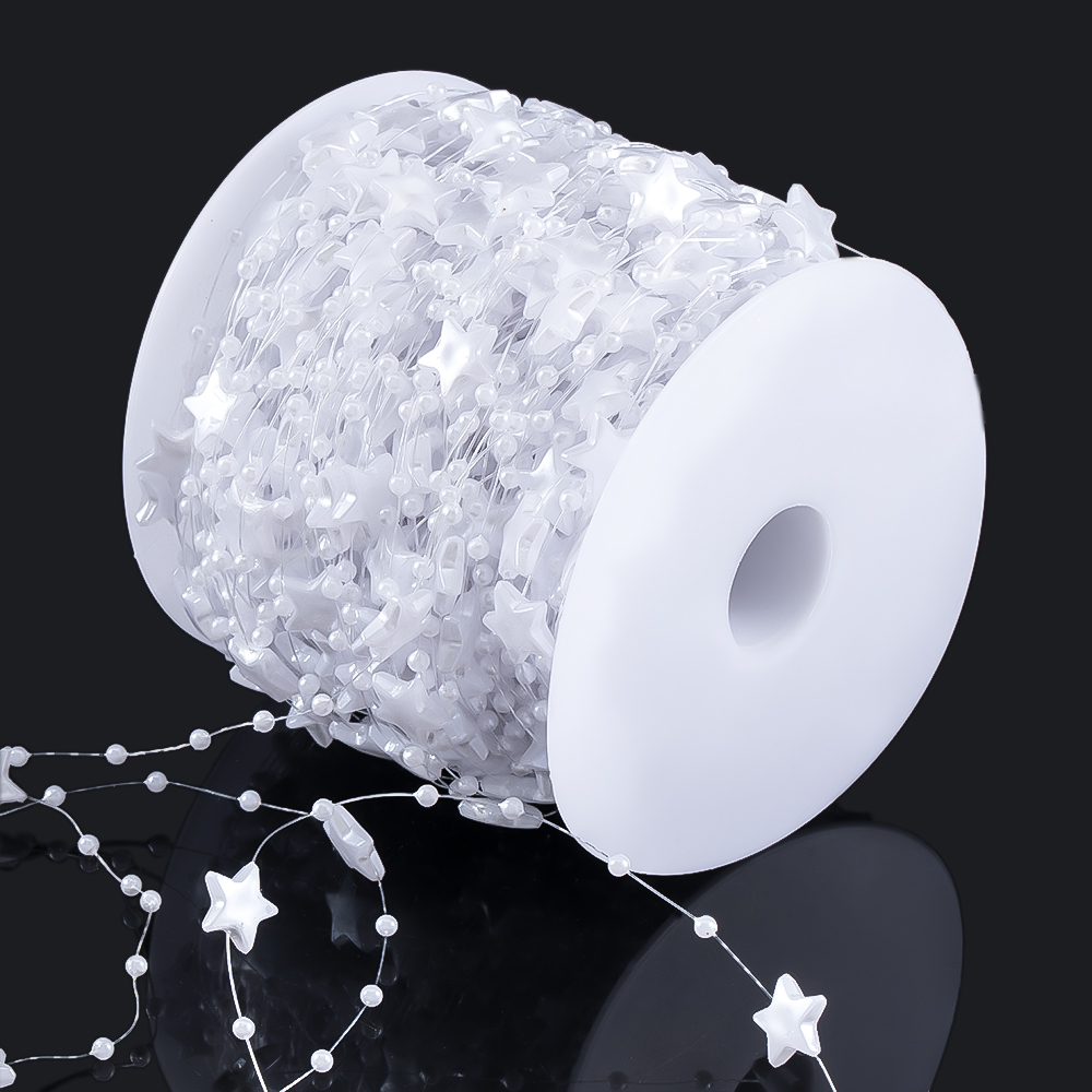 10Meters White Color Star Bead - Home Decor White reseña y precio
