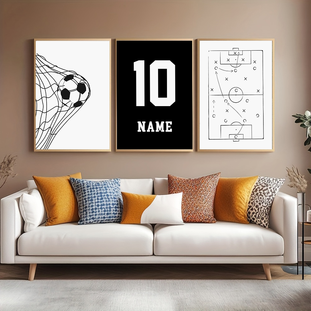 3pcs/Set Custom Football Playe - Home Decor White reseña y precio