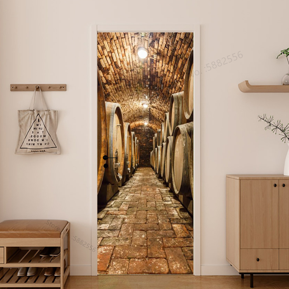 Imitation Wood Door Sticker Re - Home Decor On Sale reseña y precio