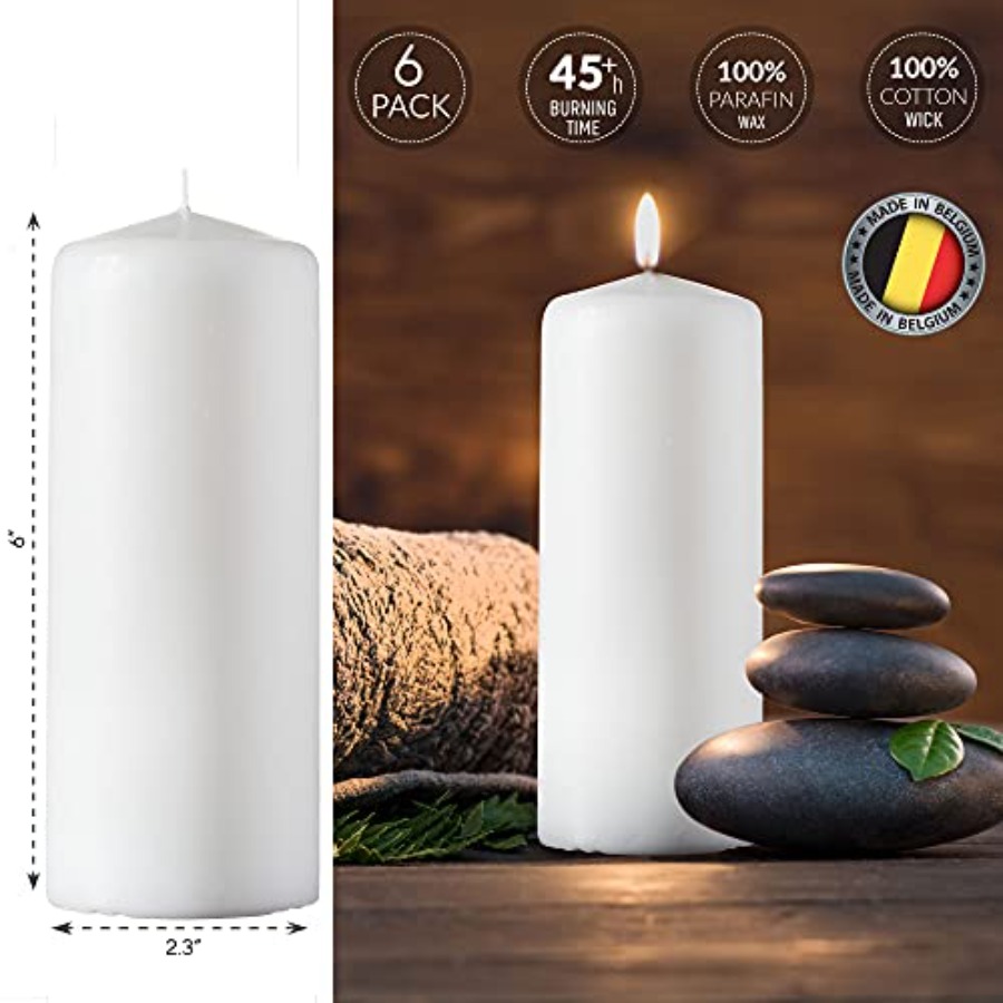 SPAAS White Dripless Pillar Ca - Home Decor White reseña y precio