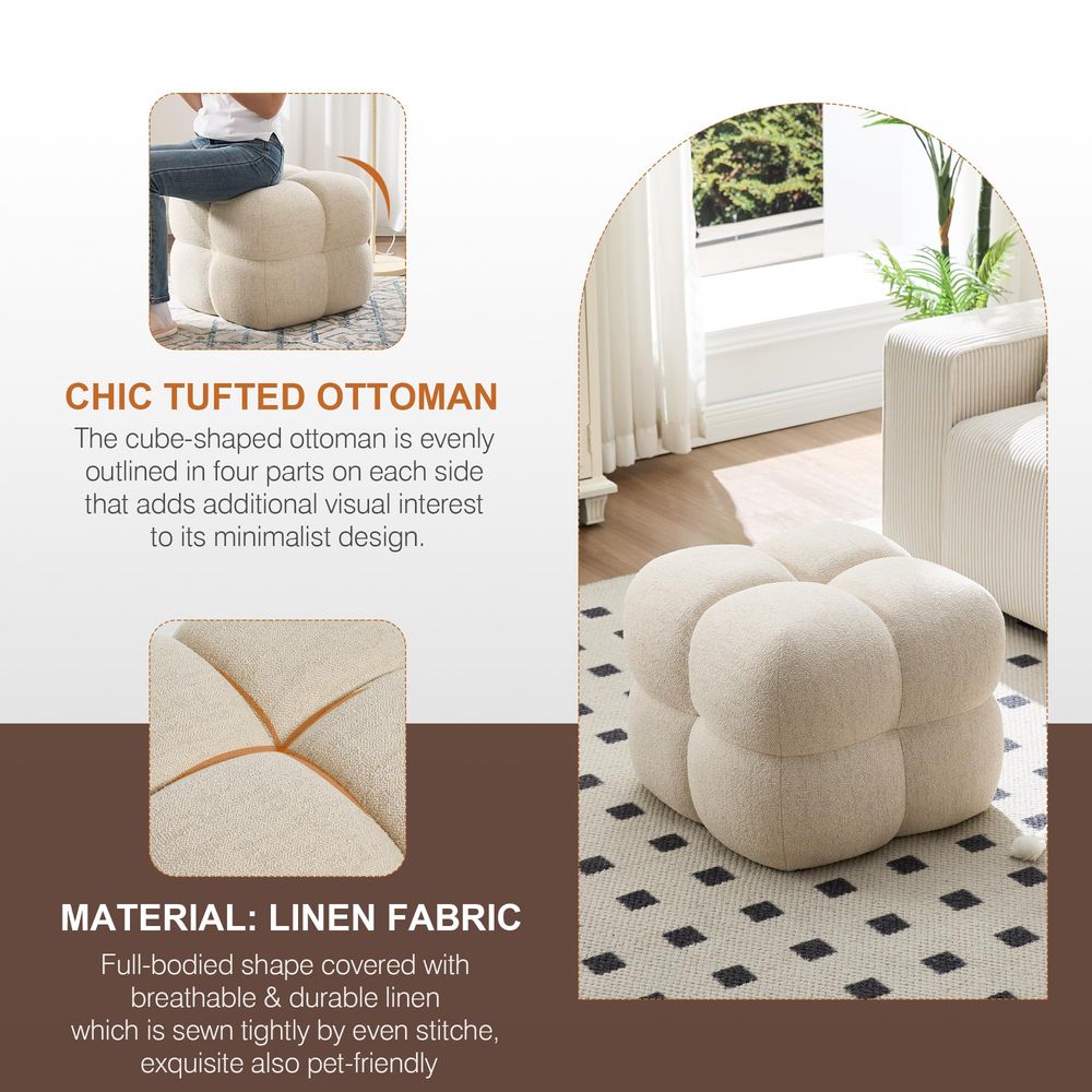Square Pouf Ottomans Footstool - Home Decor Sofa reseña y precio