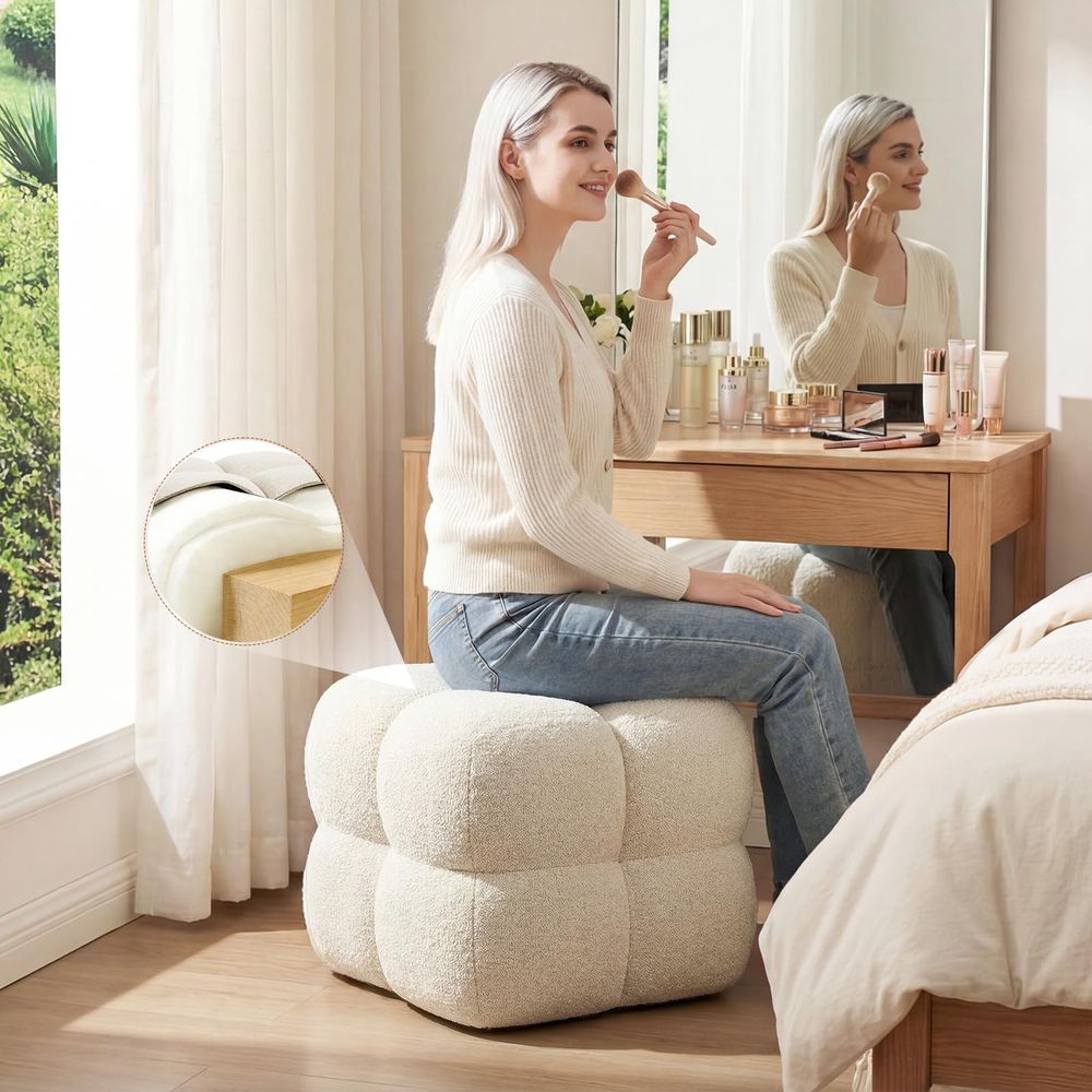 Square Pouf Ottomans Footstool - Home Decor Sofa reseña y precio