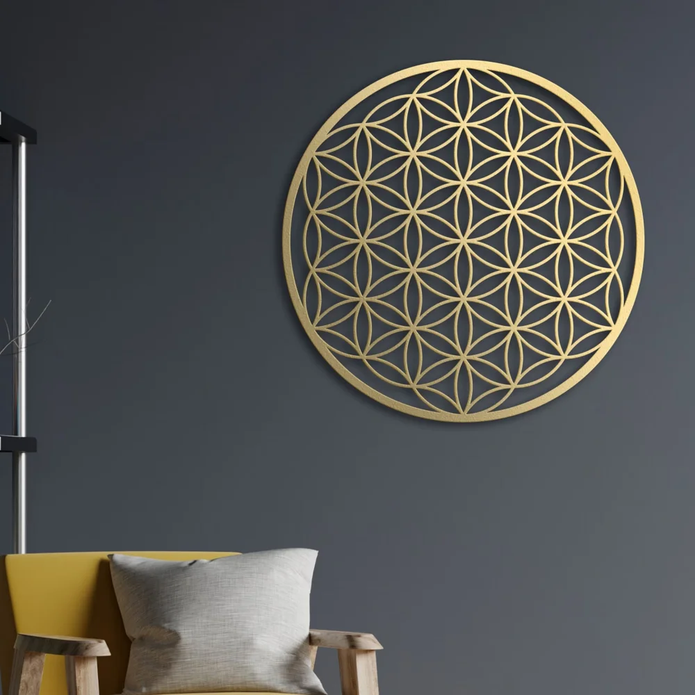 Flower of Life Metal Wall Art  - Home Decor Sofa reseña y precio