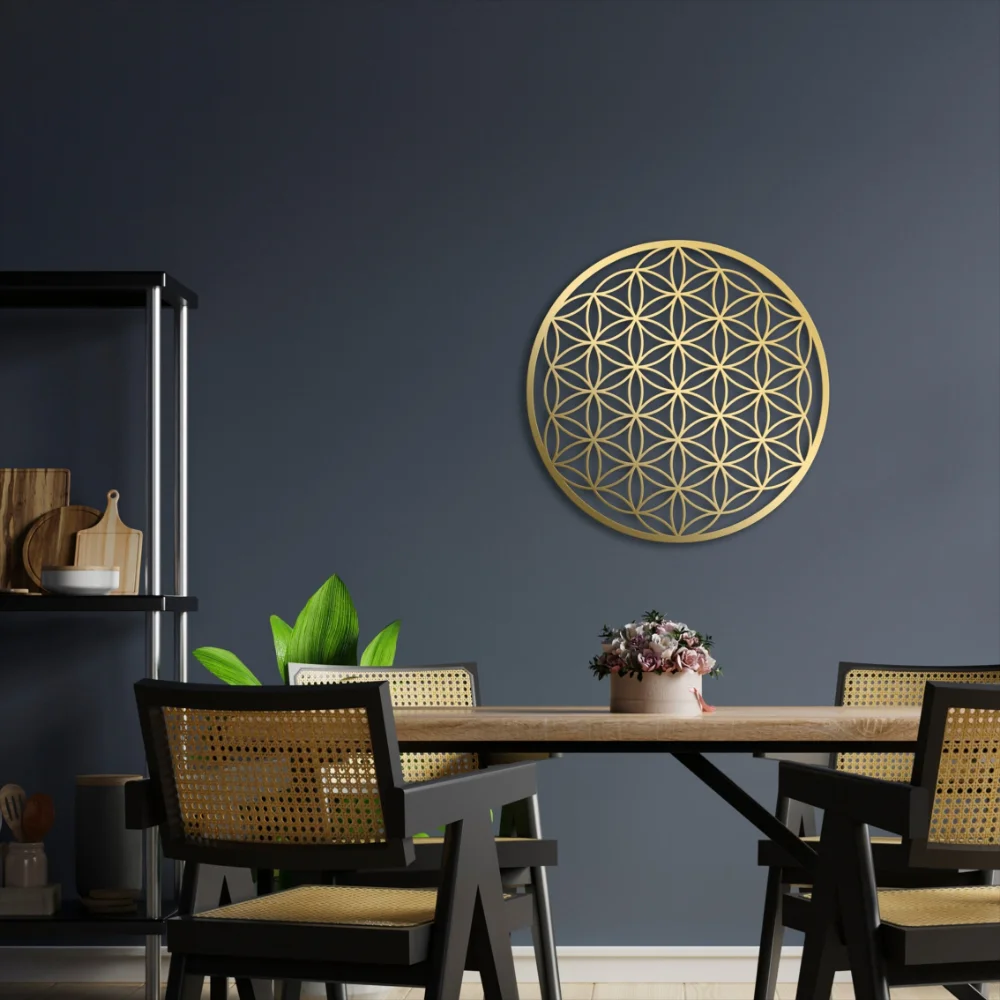 Flower of Life Metal Wall Art  - Home Decor Sofa reseña y precio