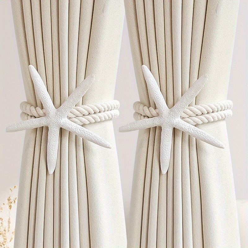 2PCS Natural Starfish Curtain  - Home Decor Curtains reseña y precio