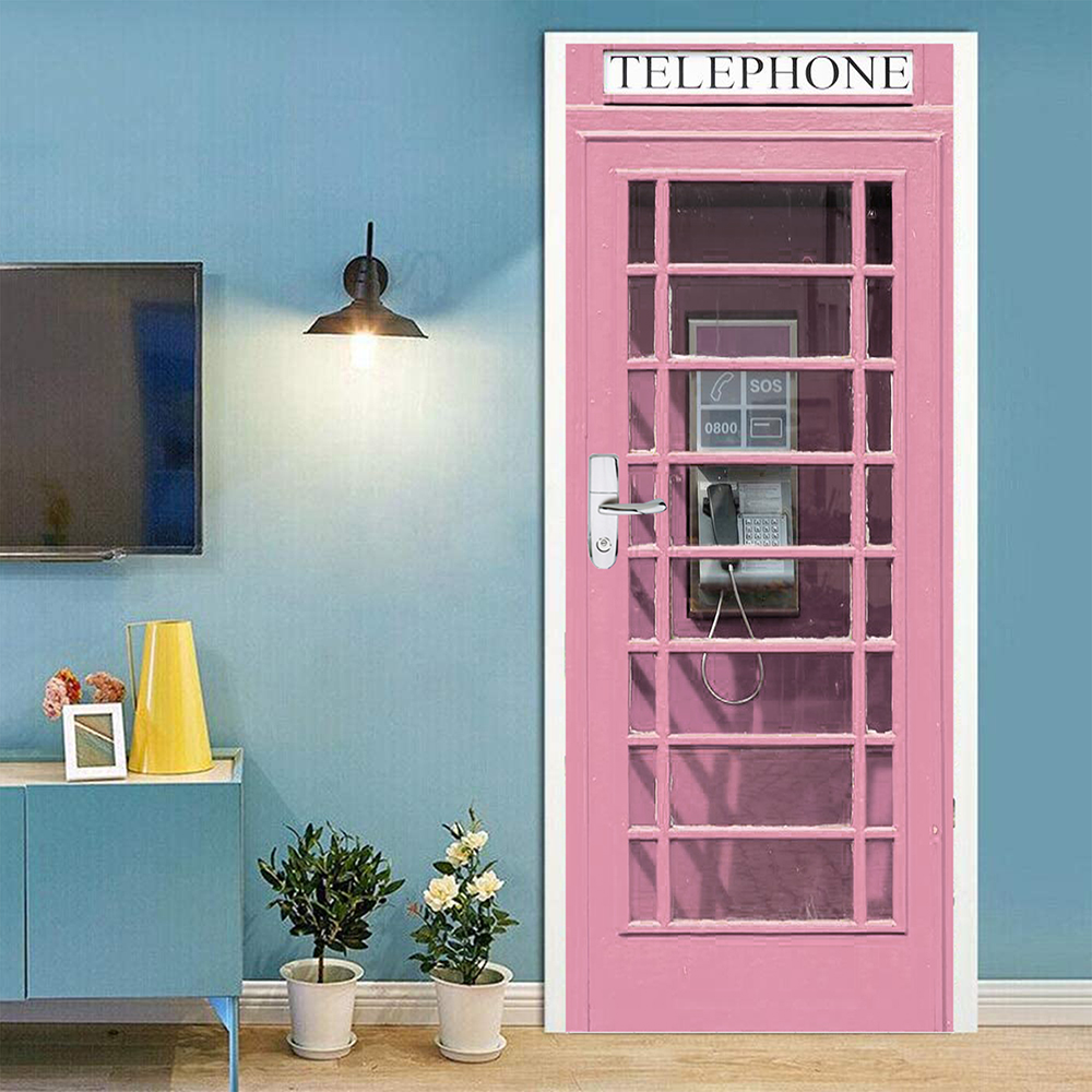 Removable Pink Telephone Booth - Home Decor On Sale reseña y precio