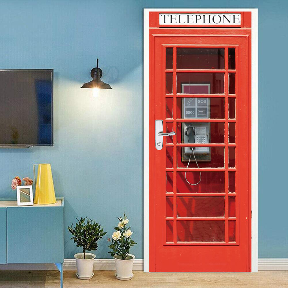 Removable Pink Telephone Booth - Home Decor On Sale reseña y precio