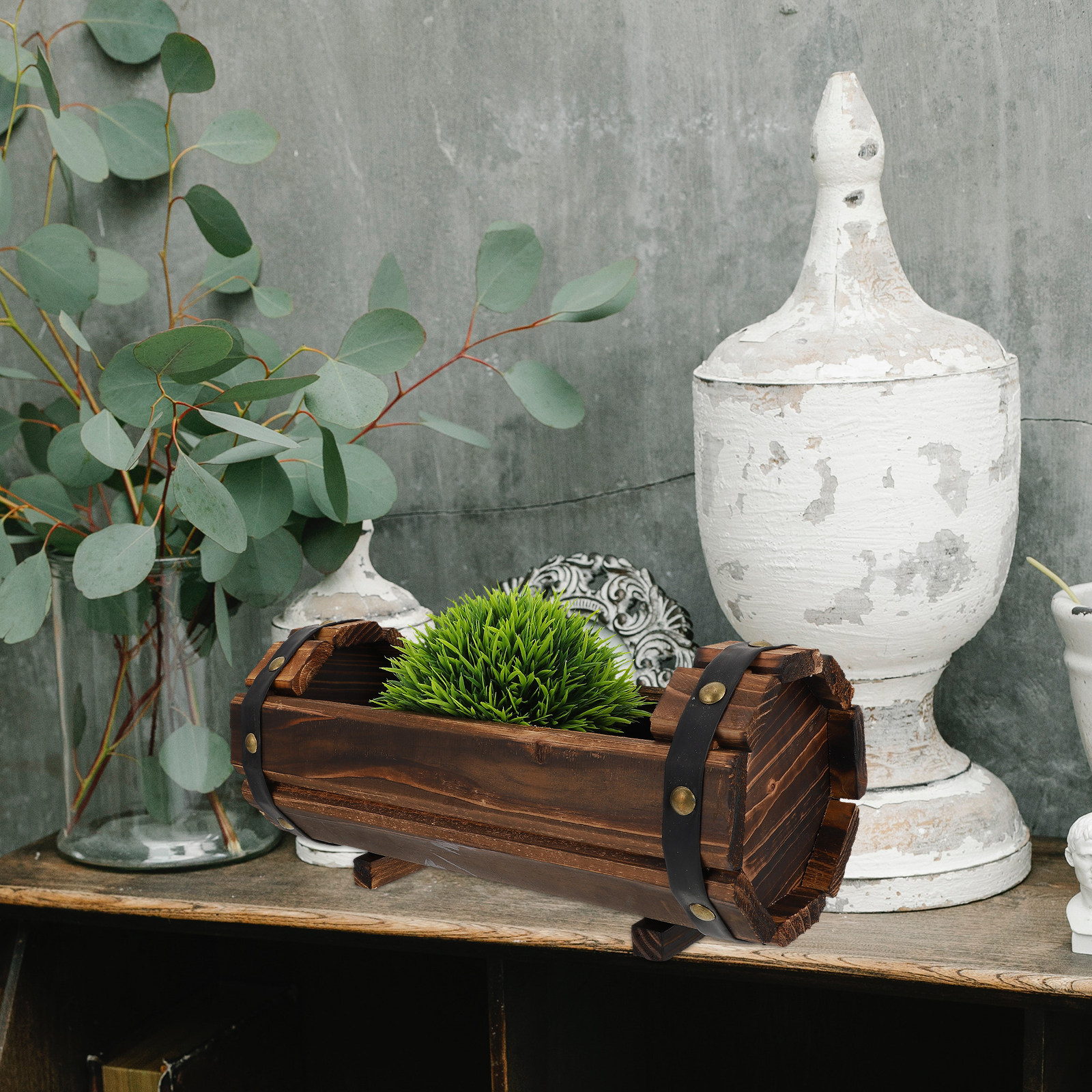 1Pcs Carbonized Anti-Corrosion - Succulent Planter Pot reseña y precio
