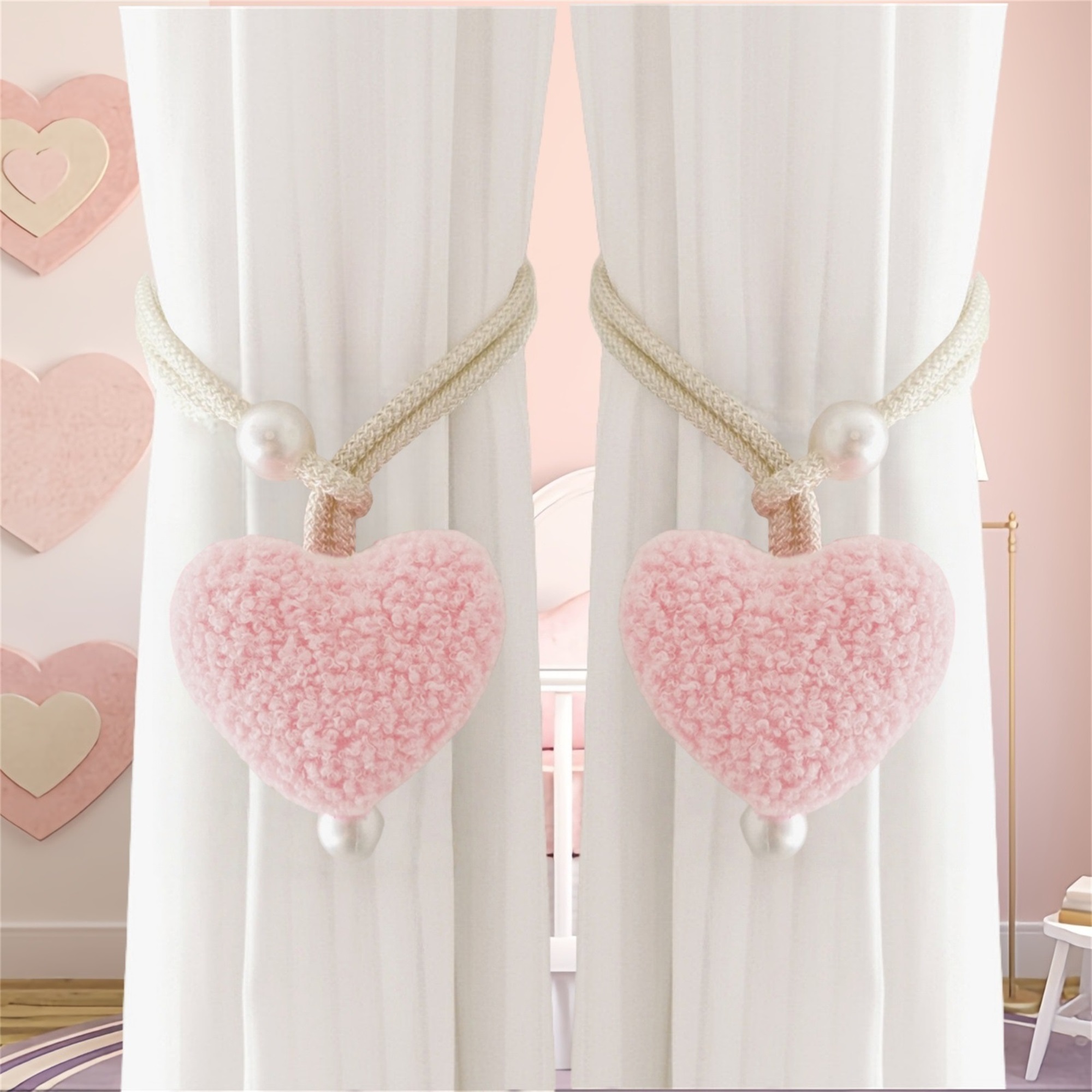 Heart Shaped Curtain Tiebacks  - Home Decor Curtains reseña y precio