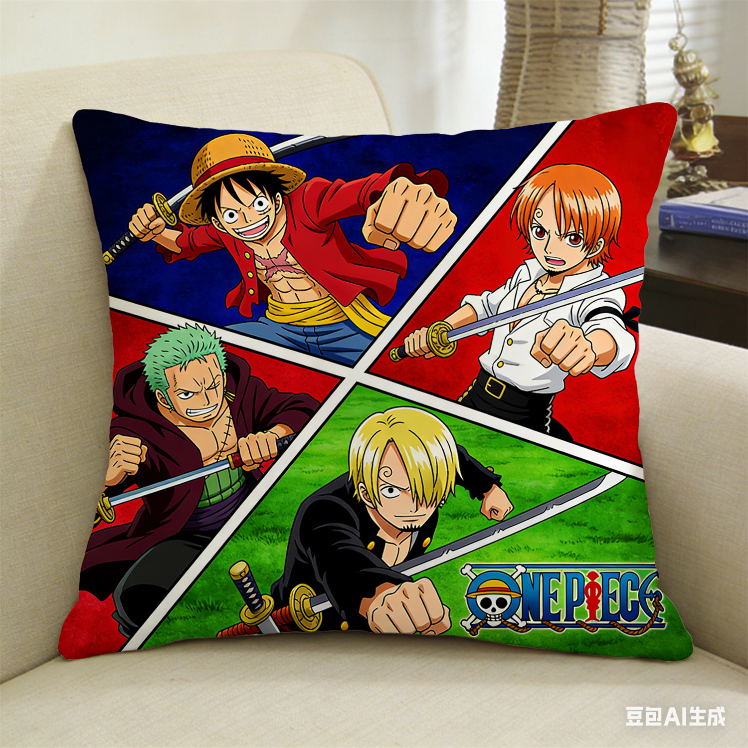 One Piece Pillow Cover, Anime  - Home Decor Online reseña y precio