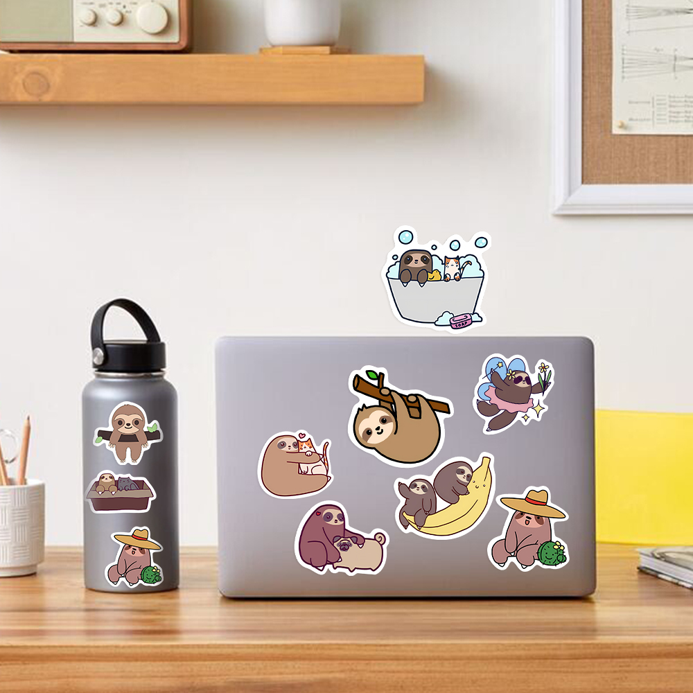 10/25/50PCS Cute Sloth Animal  - Home Decor On Sale reseña y precio