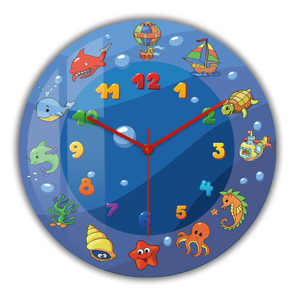Cartoon Sea Animals Blue Wall  - Home Decor Under 300 reseña y precio